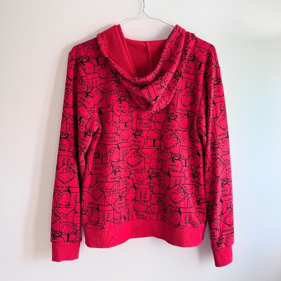 Sanrio Hello Kitty Red Hoodie Sweatshirt Large - Picture 4 of 4